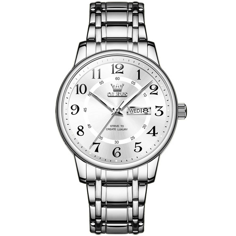 #Color_Silver Strap-White Dial Silver Trim