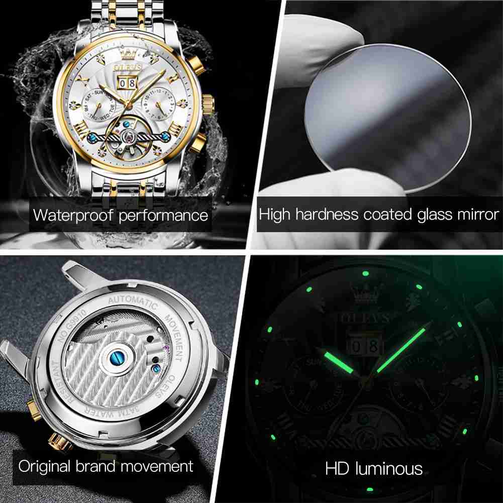 Olevs 6608+9910 Luxury design of mechanical watches for couples