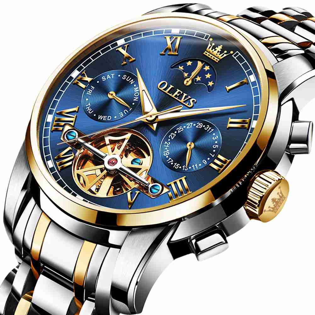 #color_Two Tone Strap - Blue Dial Gold Trim