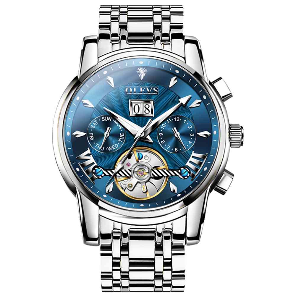 #color_Silver Strap-Blue Dial Silver Trim