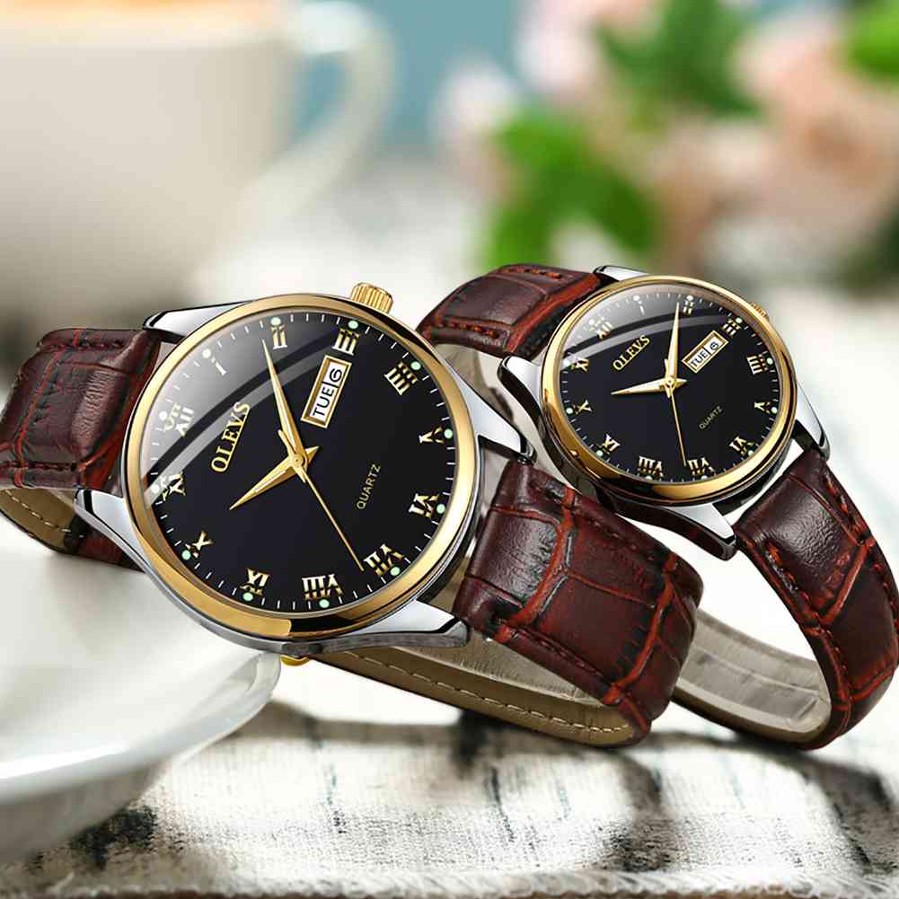 #Color_Brown Belt Black Dial