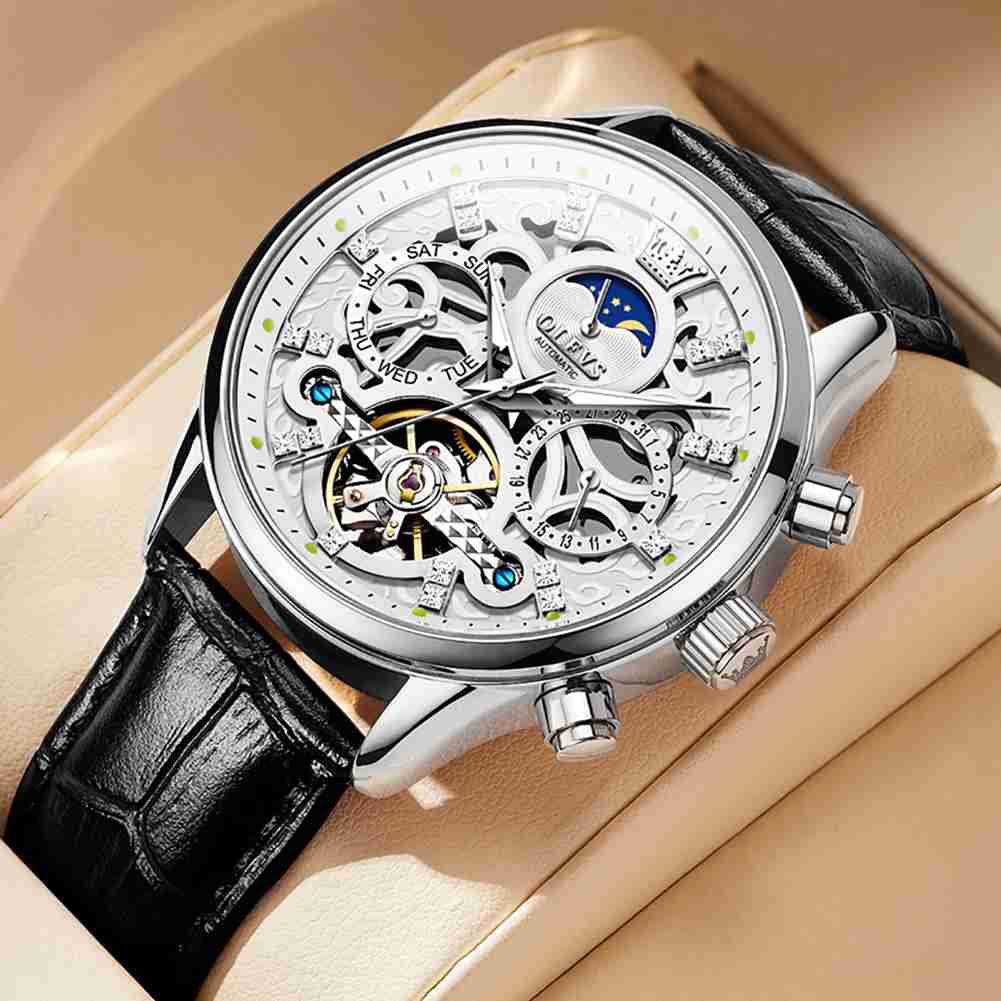 Olevs Watch 6658 Tourbillon Luxury Watch