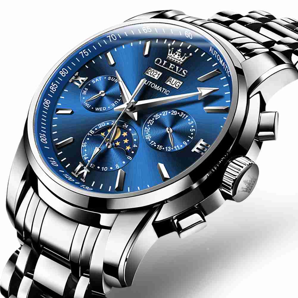 #color_Silver Strap - Blue Dial Silver Trim