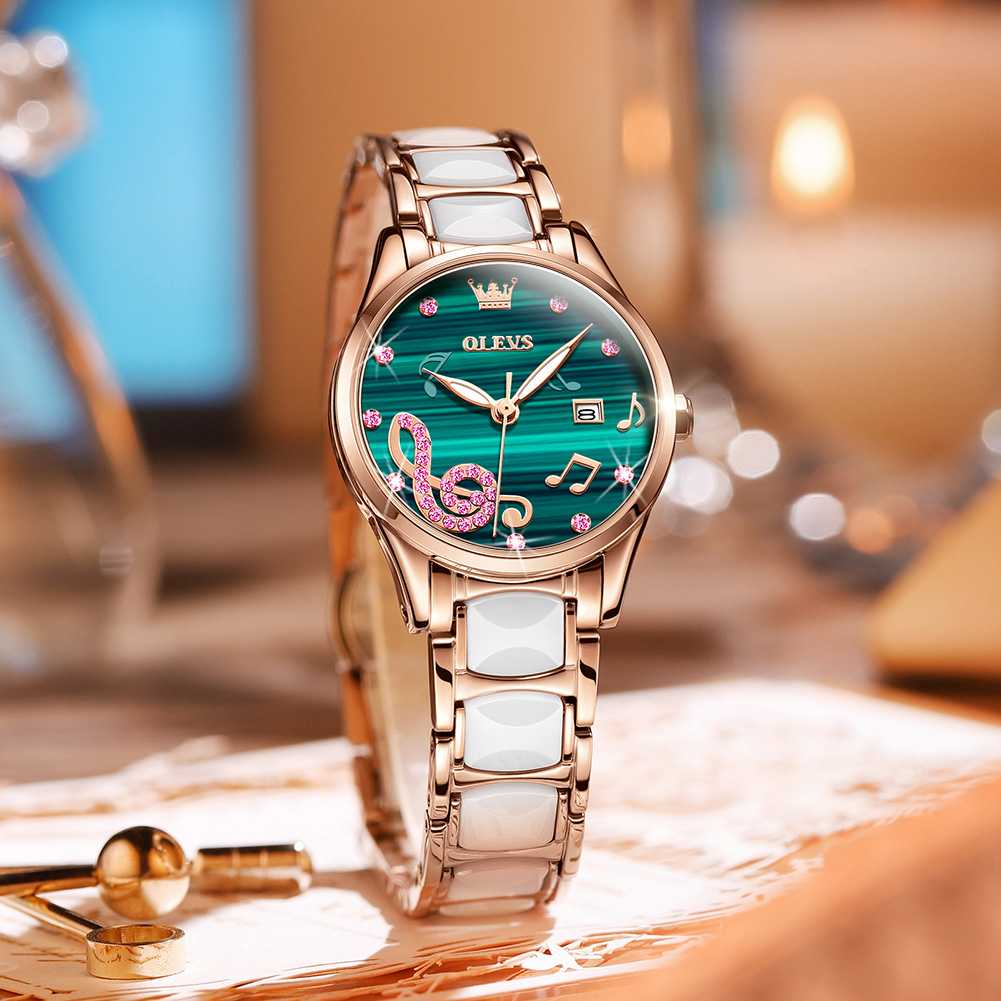 OLEVS  3605 Malachite Texture Dial Design