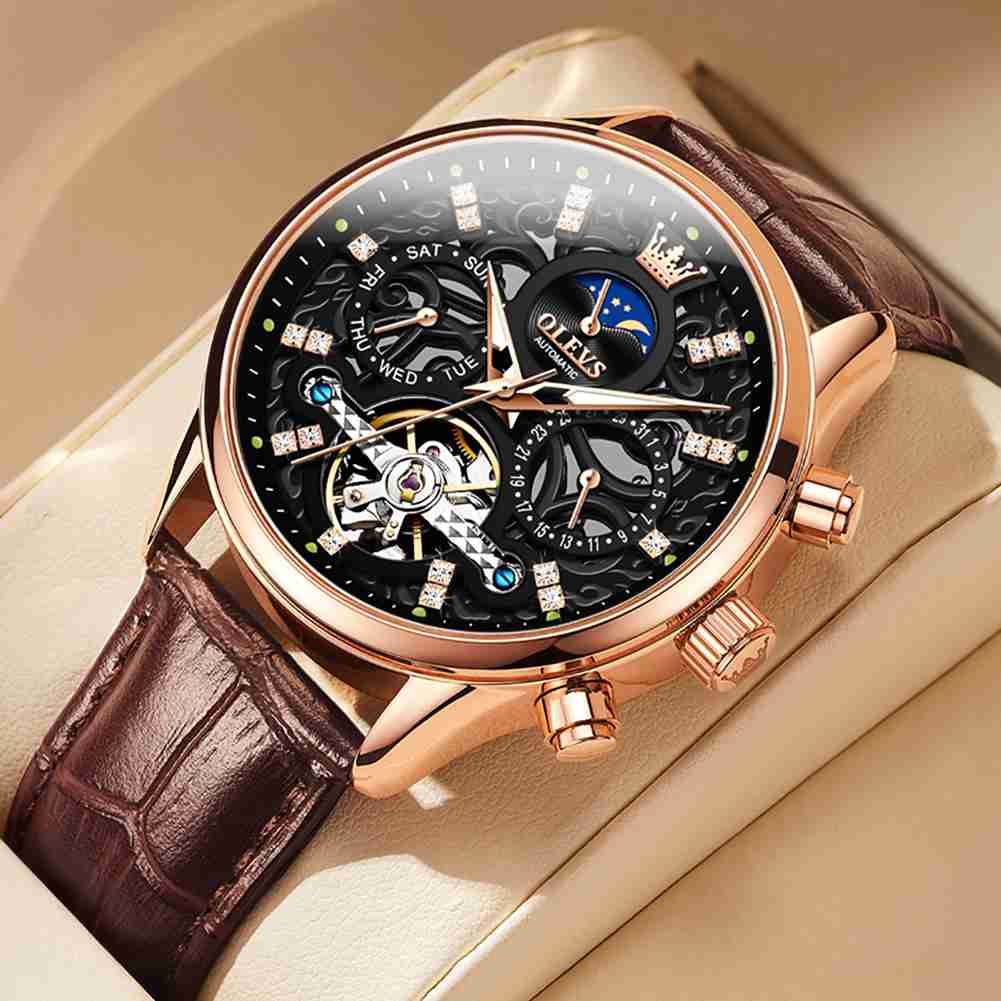 Olevs Watch 6658 Tourbillon Luxury Watch