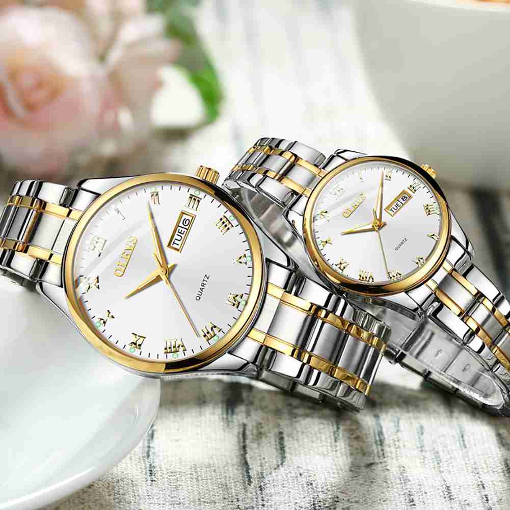 OLEVS 5568 Couple's Quartz Romantic Moment