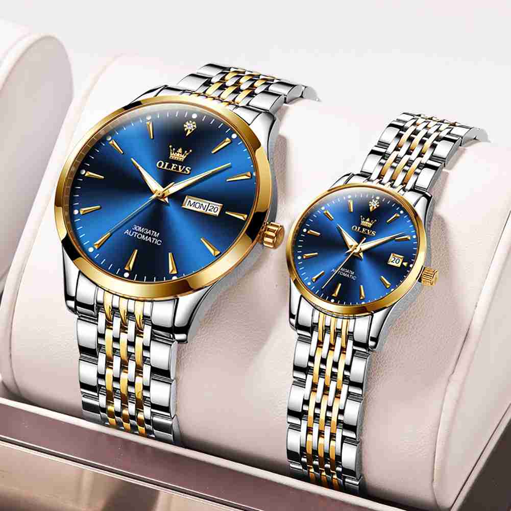 OLEVS 6635 Couple's Watch Stainless Steel Classic Luxury Luminous Waterproof Casual Watch