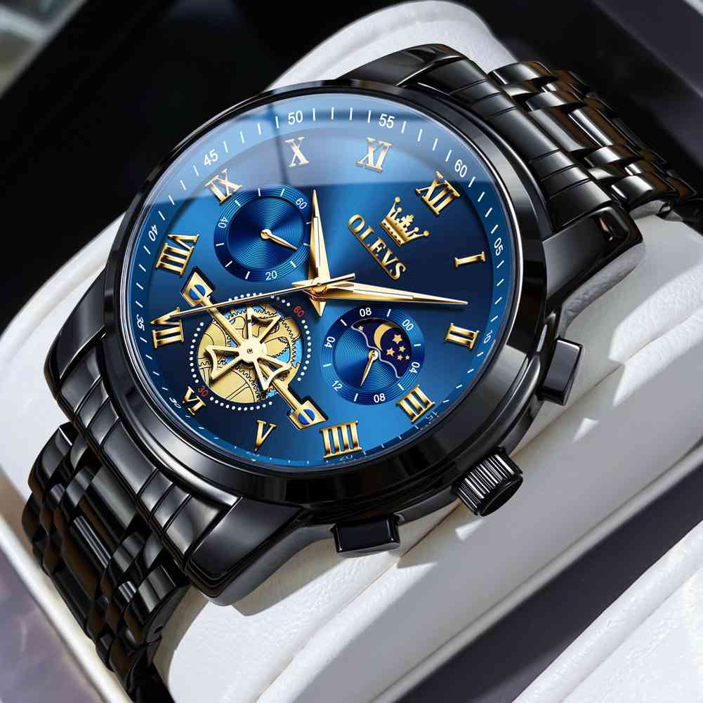 OLEVS 2859 Mens Watches Chronograph Dress Wrist Watch Waterproof Luminous Function