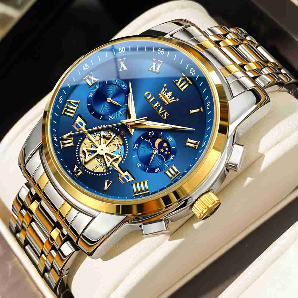 OLEVS 2859 Mens Watches Chronograph Dress Wrist Watch Waterproof Luminous Function