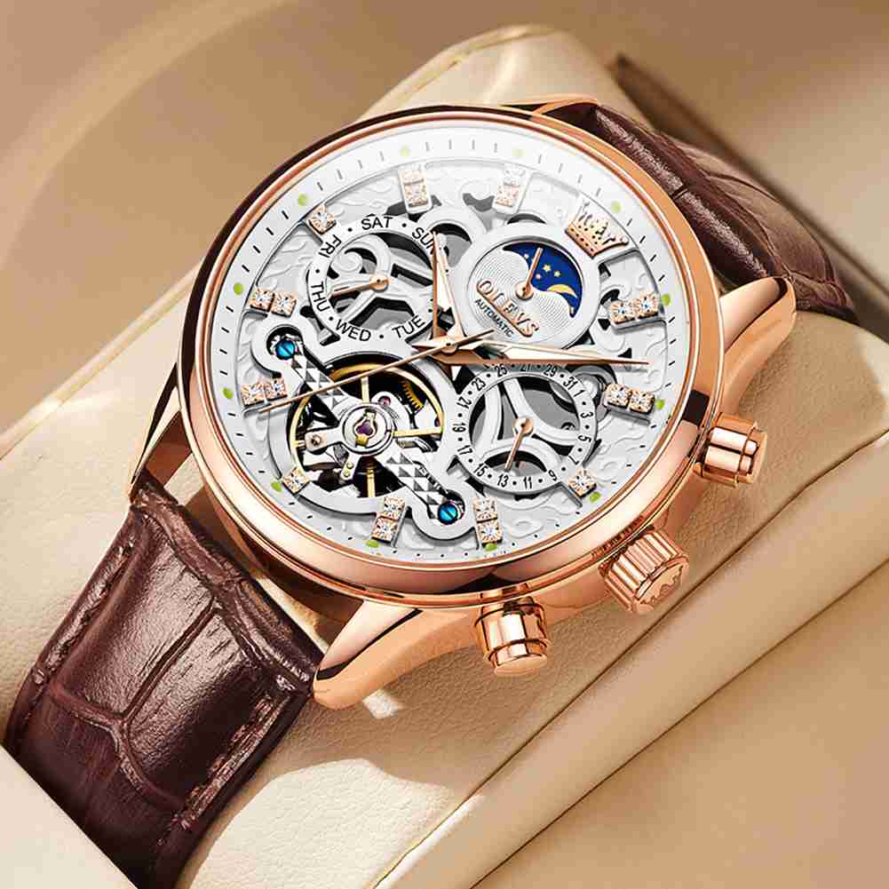 Olevs Watch 6658 Tourbillon Luxury Watch