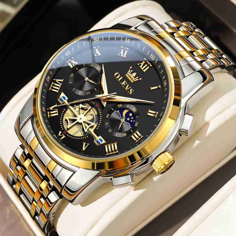 OLEVS 2859 Mens Watches Chronograph Dress Wrist Watch Waterproof Luminous Function