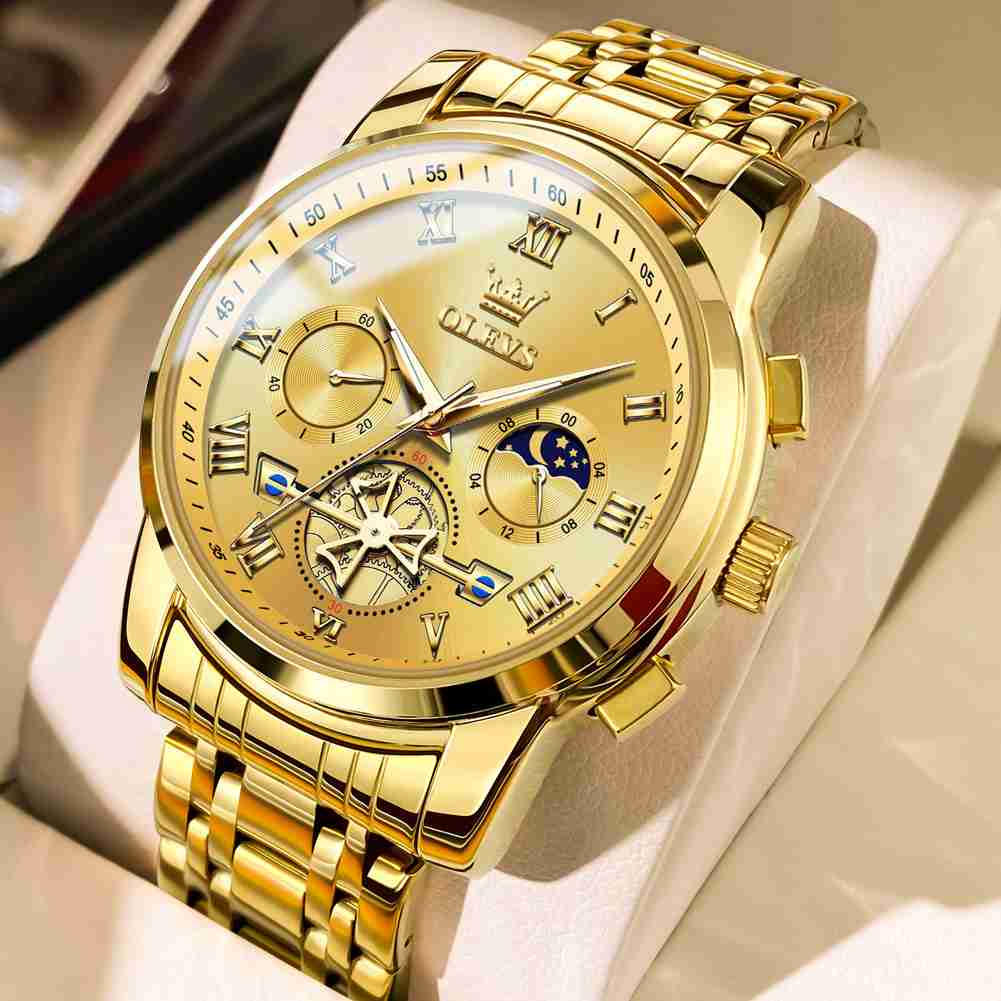 OLEVS 2859 Mens Watches Chronograph Dress Wrist Watch Waterproof Luminous Function