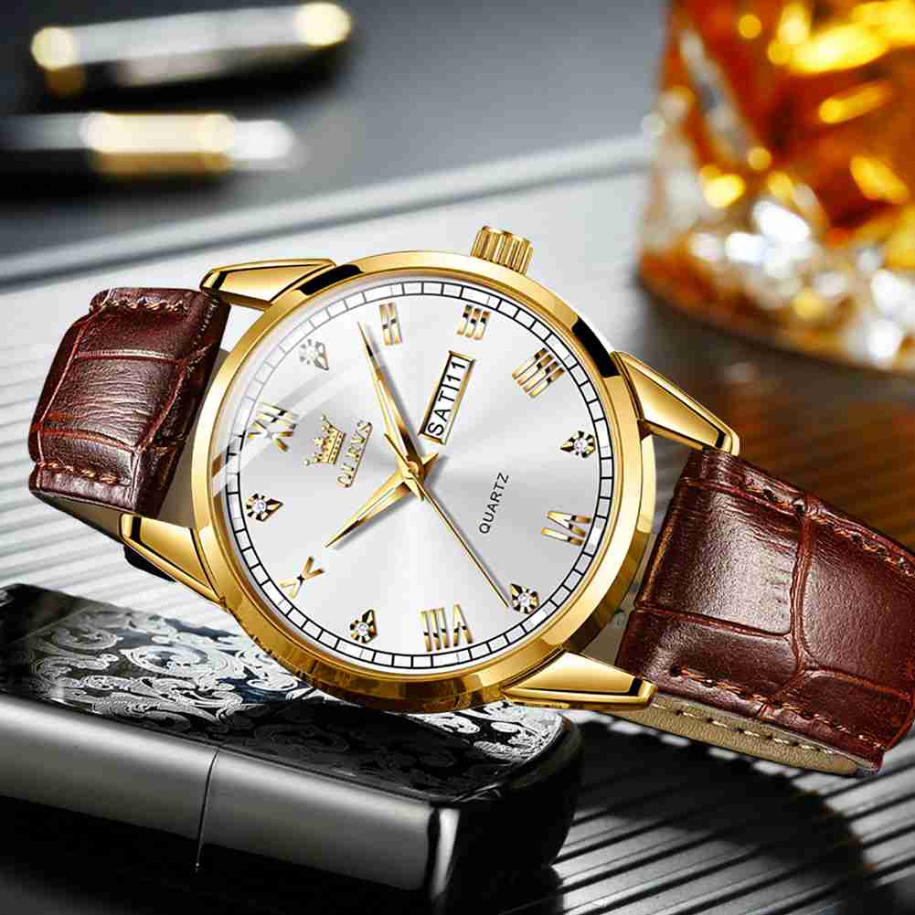 OLEVS 6896 Elegant Men's Watch: Classic Design, High Quality, Waterproof, Luminous