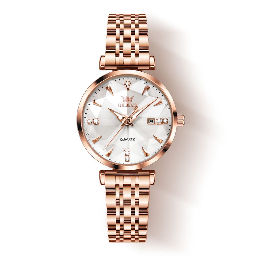 #Color_Rose Strap - White Dial Rose Trim