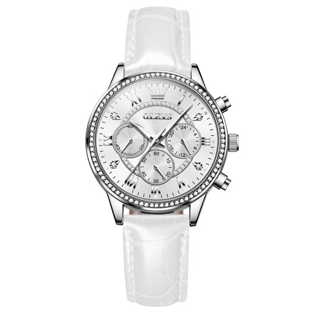 #Color_Silver Strap-White Dial Silver Trim