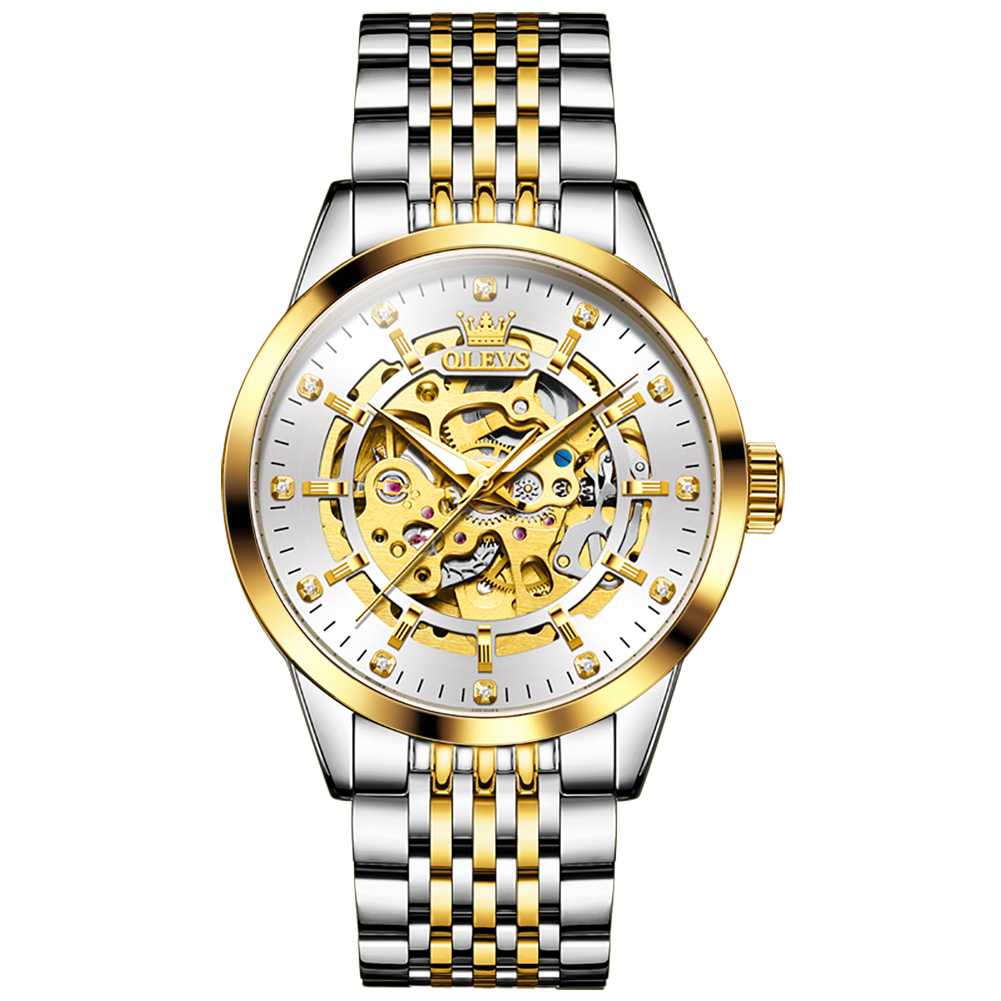 #color_Two Tone Strap-White Dial Gold Trim