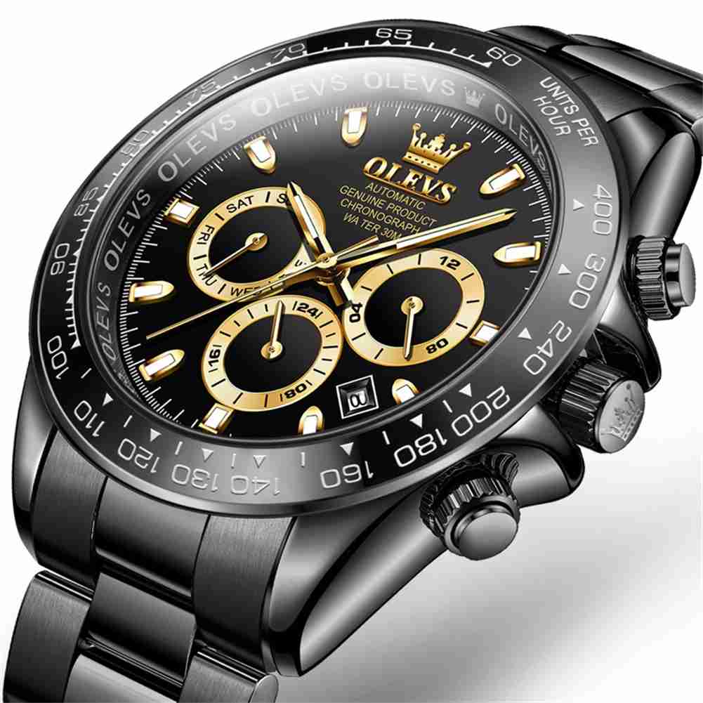 OLEVS 6638 Automatic Chronograph Watch Mechanical Watch Metal Strap