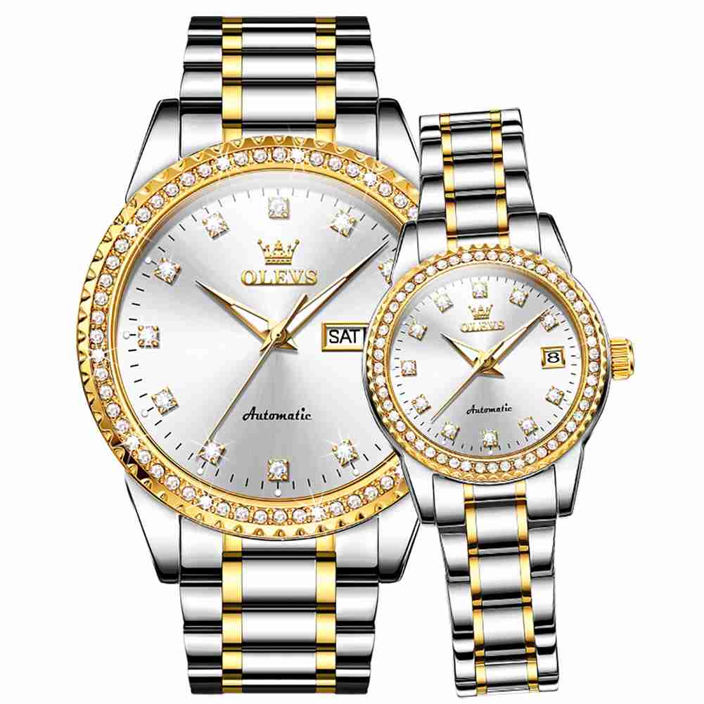 #color_Two Tone Strap-White Dial Gold Trim