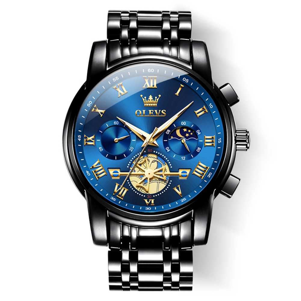 #Color_Black Strap - Blue Dial Black Trim