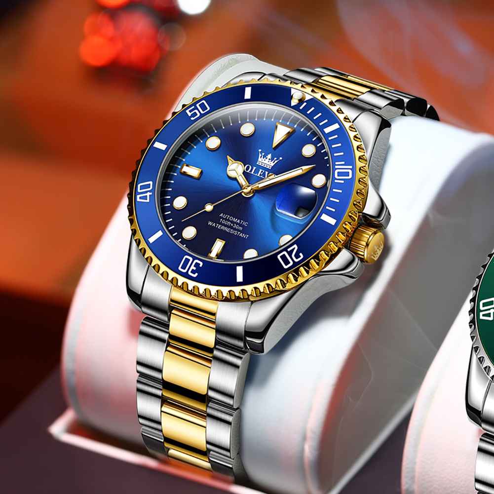 OLEVS 6650 montre automatique pour hommes montre mécanique à remontage automatique calendrier pour hommes montre-bracelet en acier inoxydable