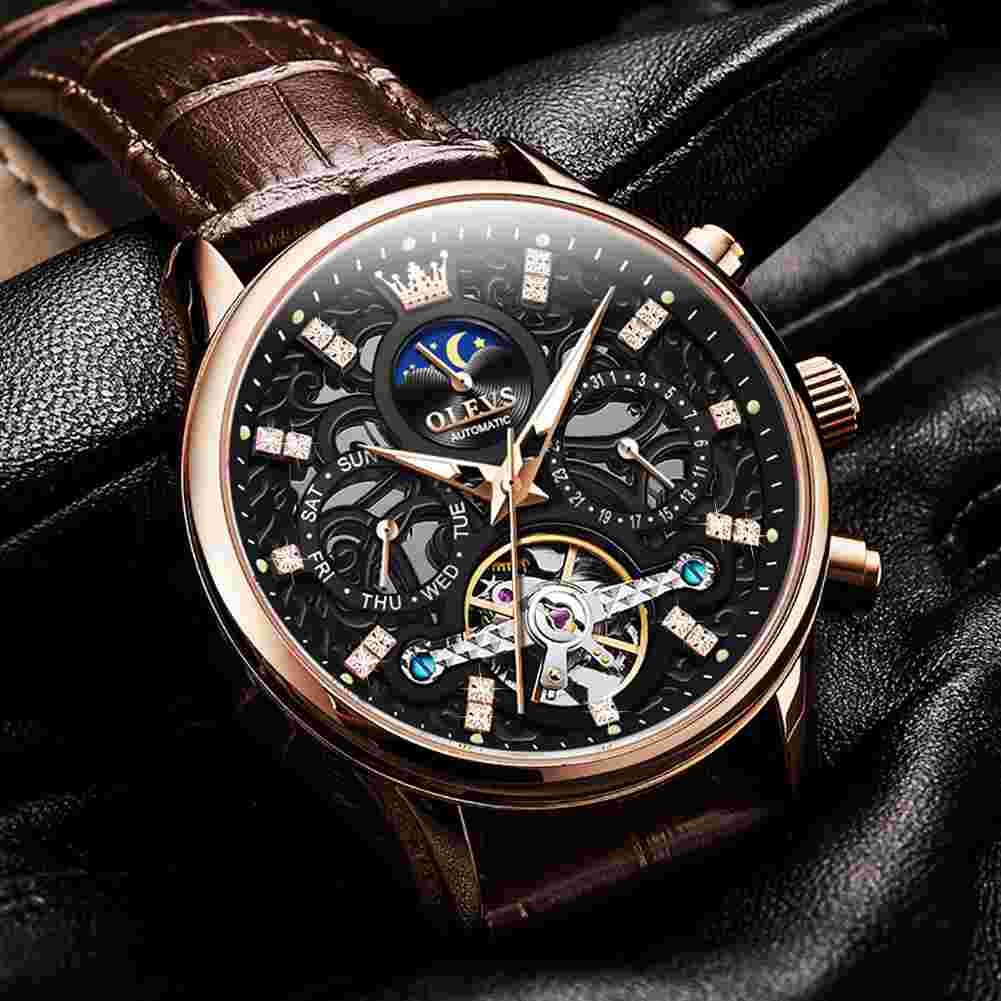 Olevs Watch 6658 Tourbillon Luxury Watch