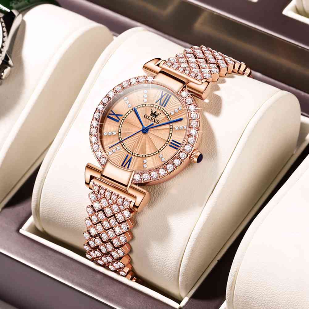 OLEVS 9942 Ladies Watches Rose Gold Japanese Quartz Female Watches For Women Waterproof Stainless Steel Casual Dress Lady Wrist Watches