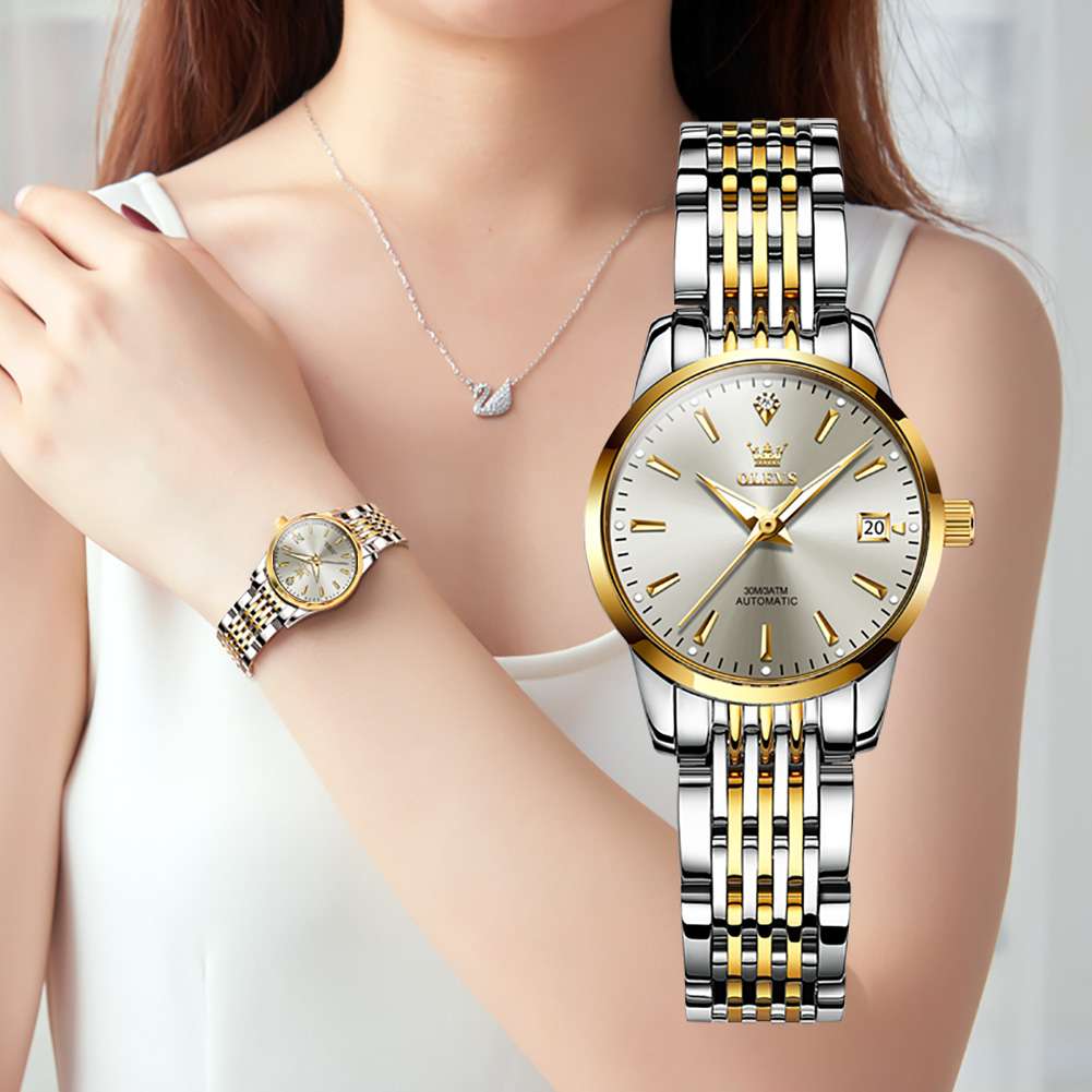 OLEVS 6635 Women's Business Watch Stainless Steel Classic Luxury Luminous Waterproof