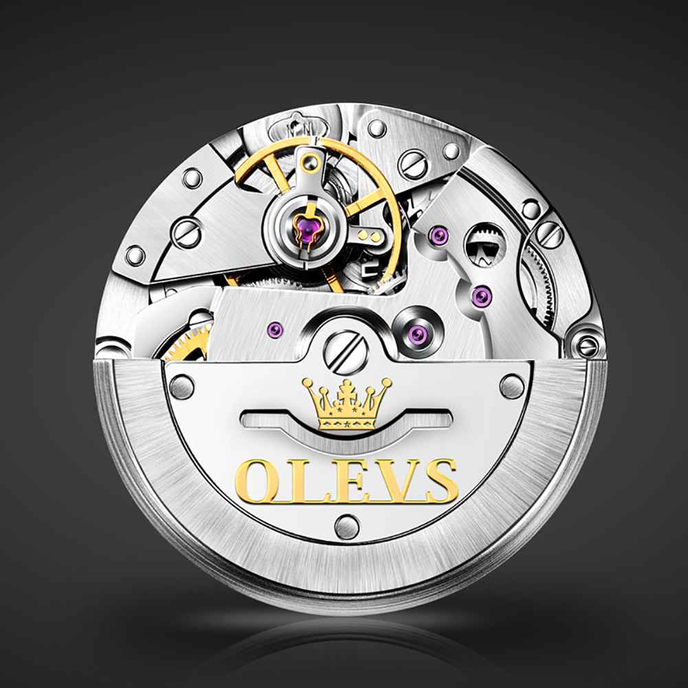 OLEVS 6609 Luxury Mechanical Watch - Elegant Stainless Steel Automatic Timepiece with Date Display