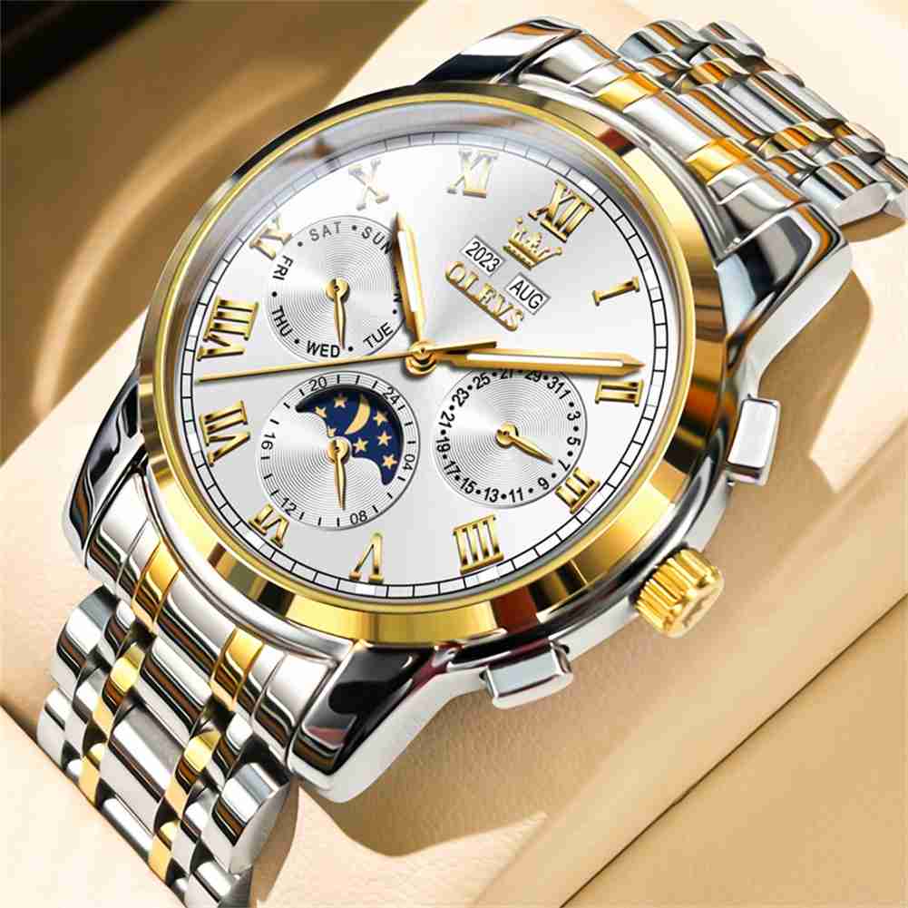 #color_Two Tone Strap-White Dial Gold Trim