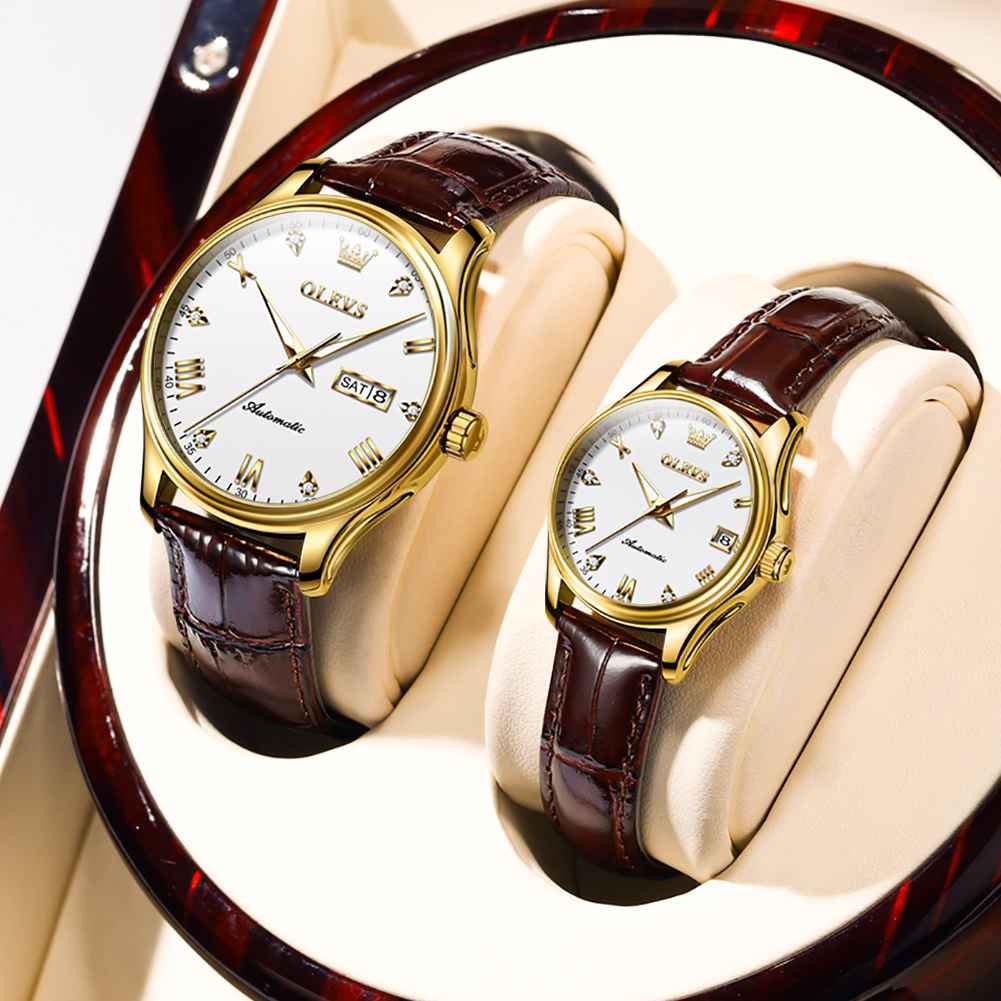 Olevs 9932 Couple Mechanical Watch Original Mechanical Movement