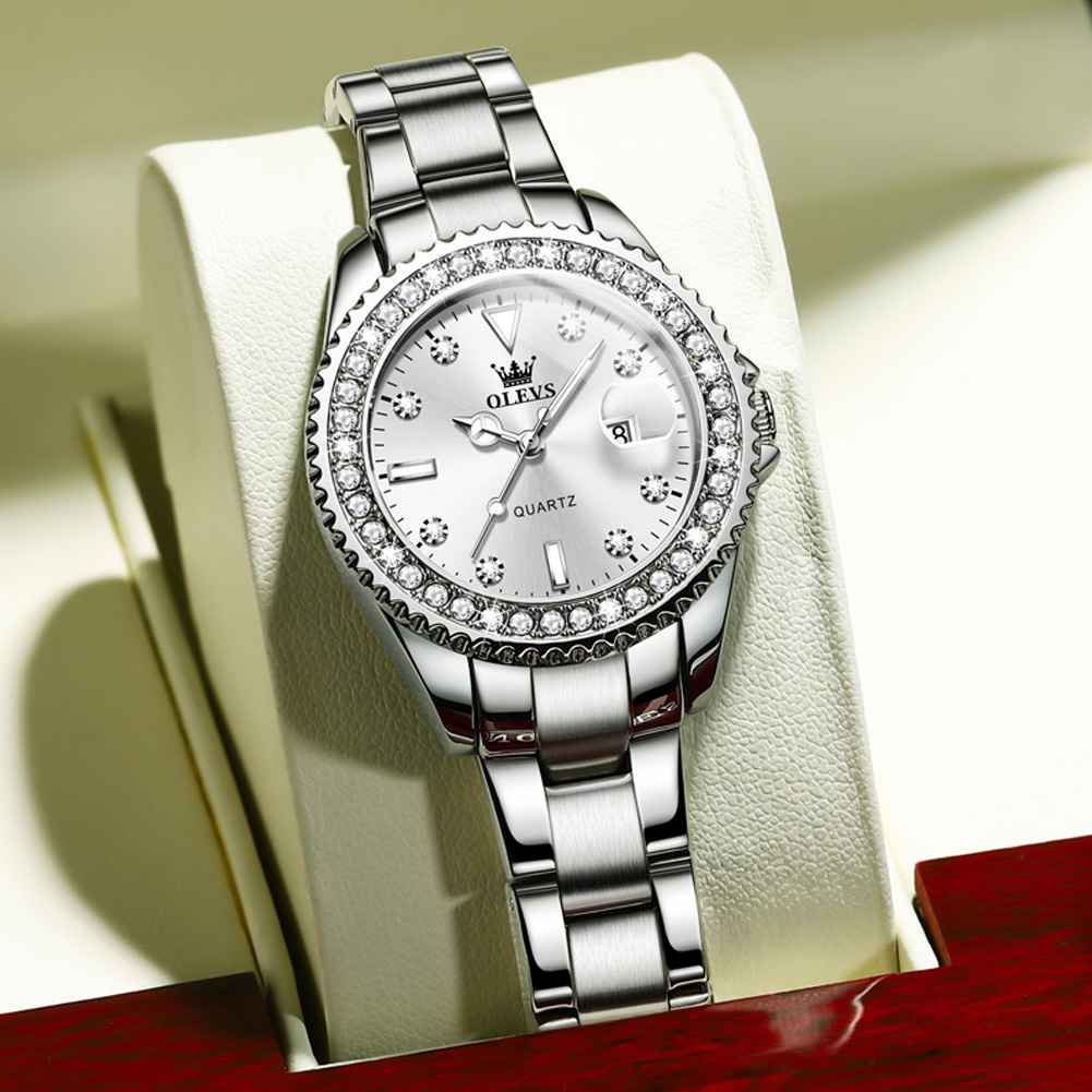 #Color_Silver Strap - White Dial Silver Trim