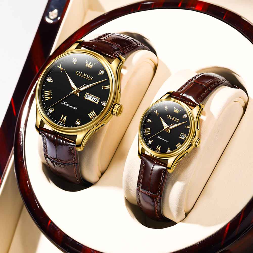 Olevs 9932 Couple Mechanical Watch Original Mechanical Movement