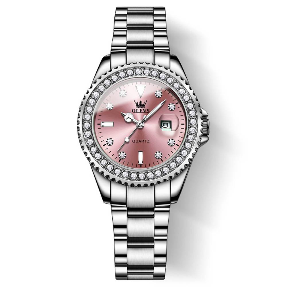 #Color_Silver Strap - Red Dial Silver Trim