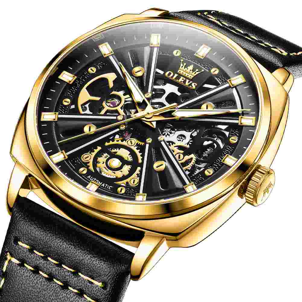 Olevs 6685 Premium Skeleton Automatic Mechanical Watch