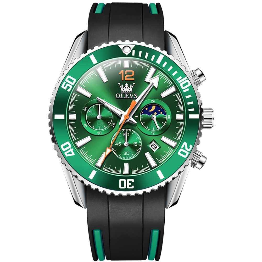 #Color_Black Strap-White Dial Green Trim