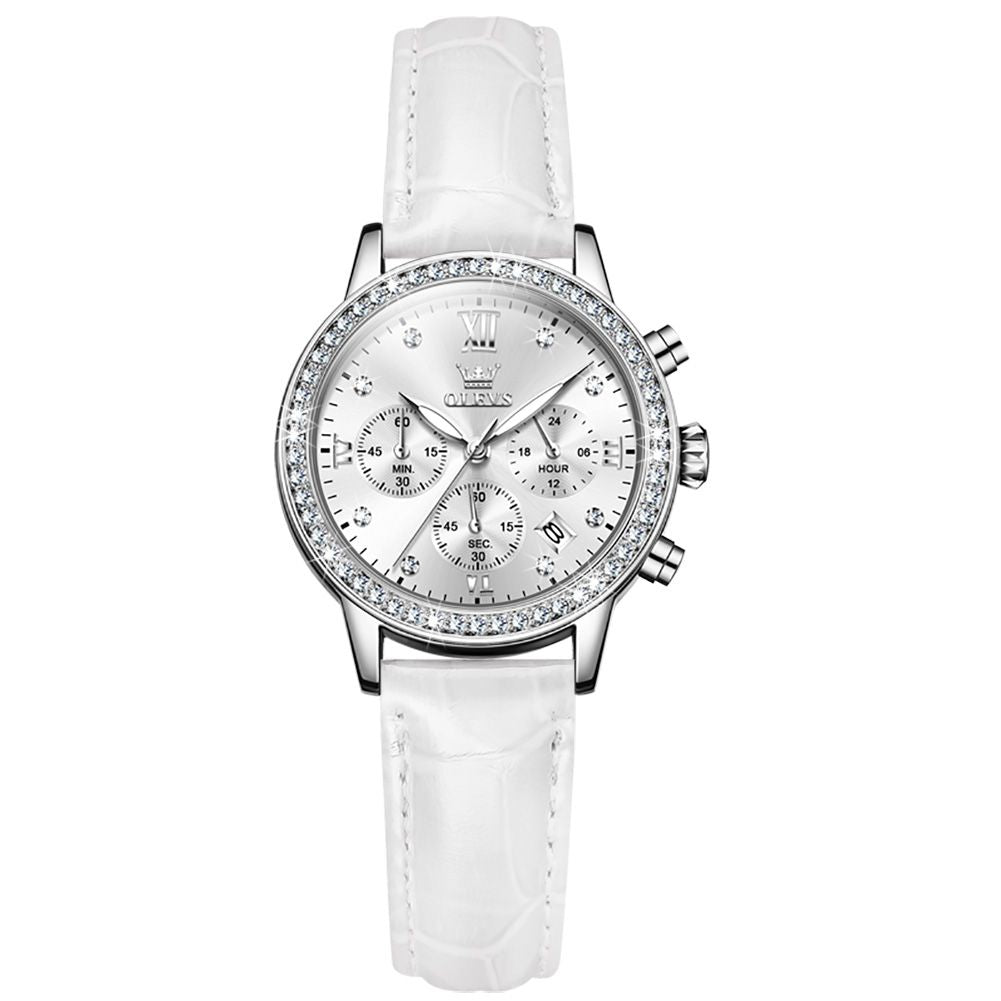 #Color_Silver Strap-White Dial Silver Trim