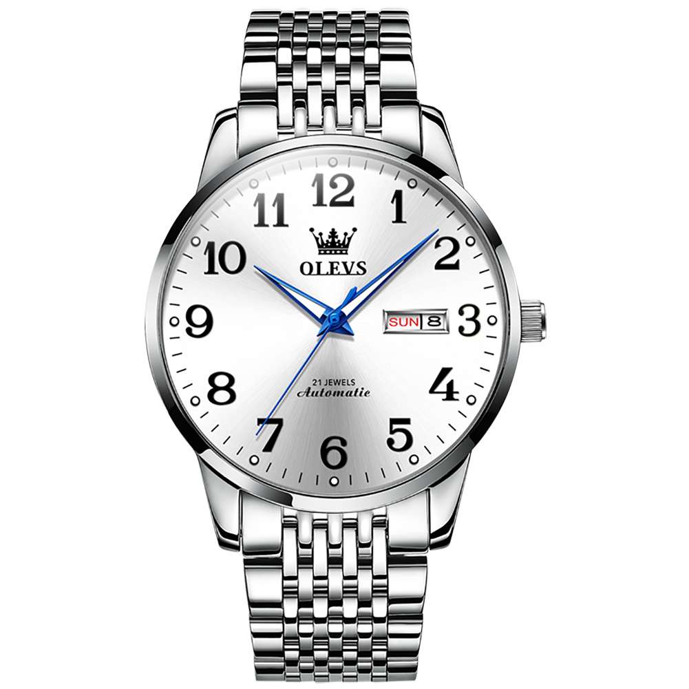 #coor_Silver Strap-White Dial Silver Trim