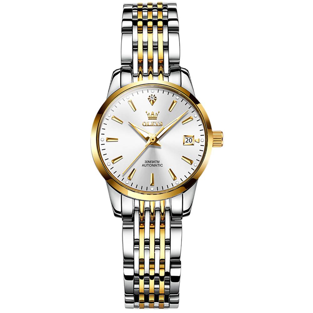 #color_Two Tone Strap-White Dial Gold Trim