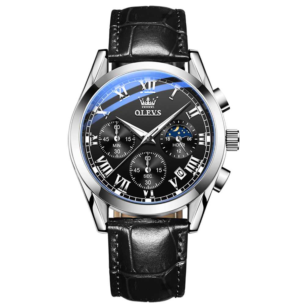 #Color_Black Strap - Black Dial Silver Trim