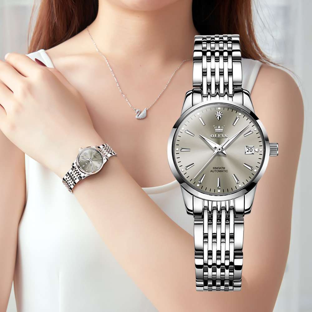 OLEVS 6635 Women's Business Watch Stainless Steel Classic Luxury Luminous Waterproof