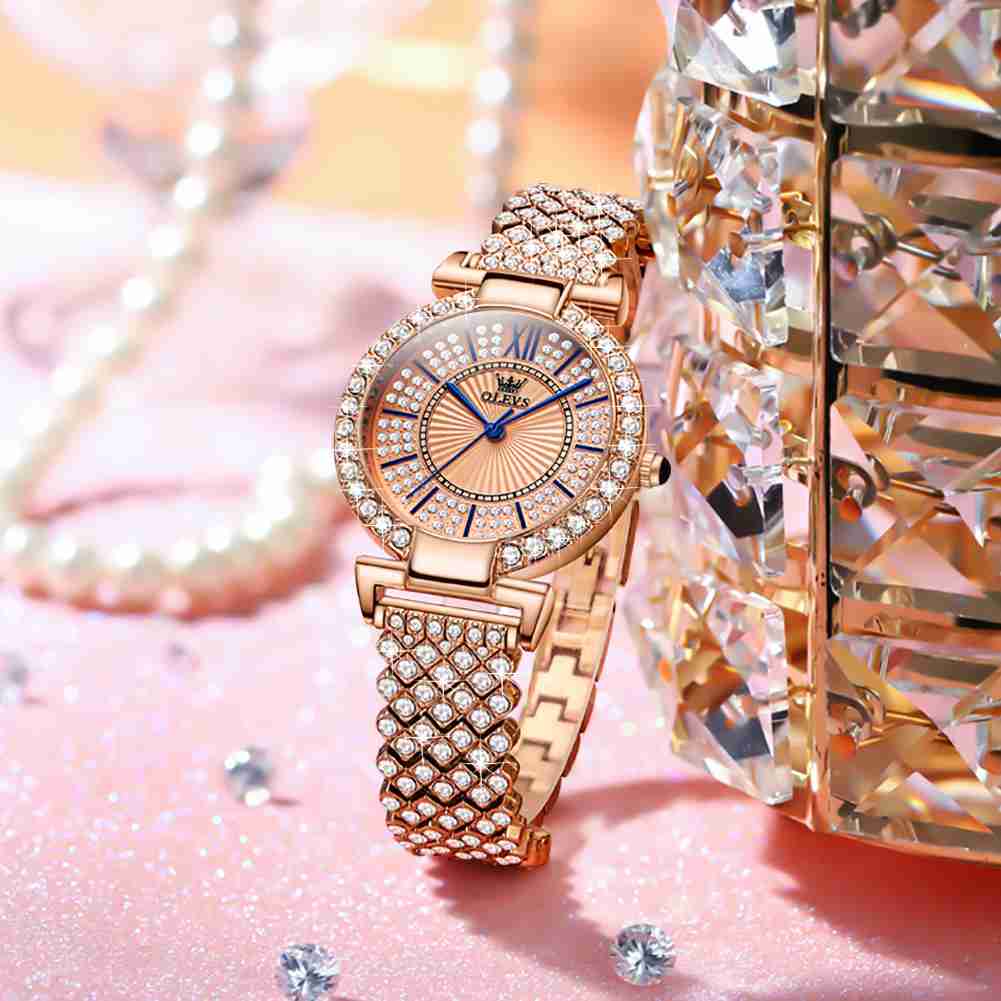 OLEVS 9942 Ladies Watches Rose Gold Japanese Quartz Female Watches For Women Waterproof Stainless Steel Casual Dress Lady Wrist Watches