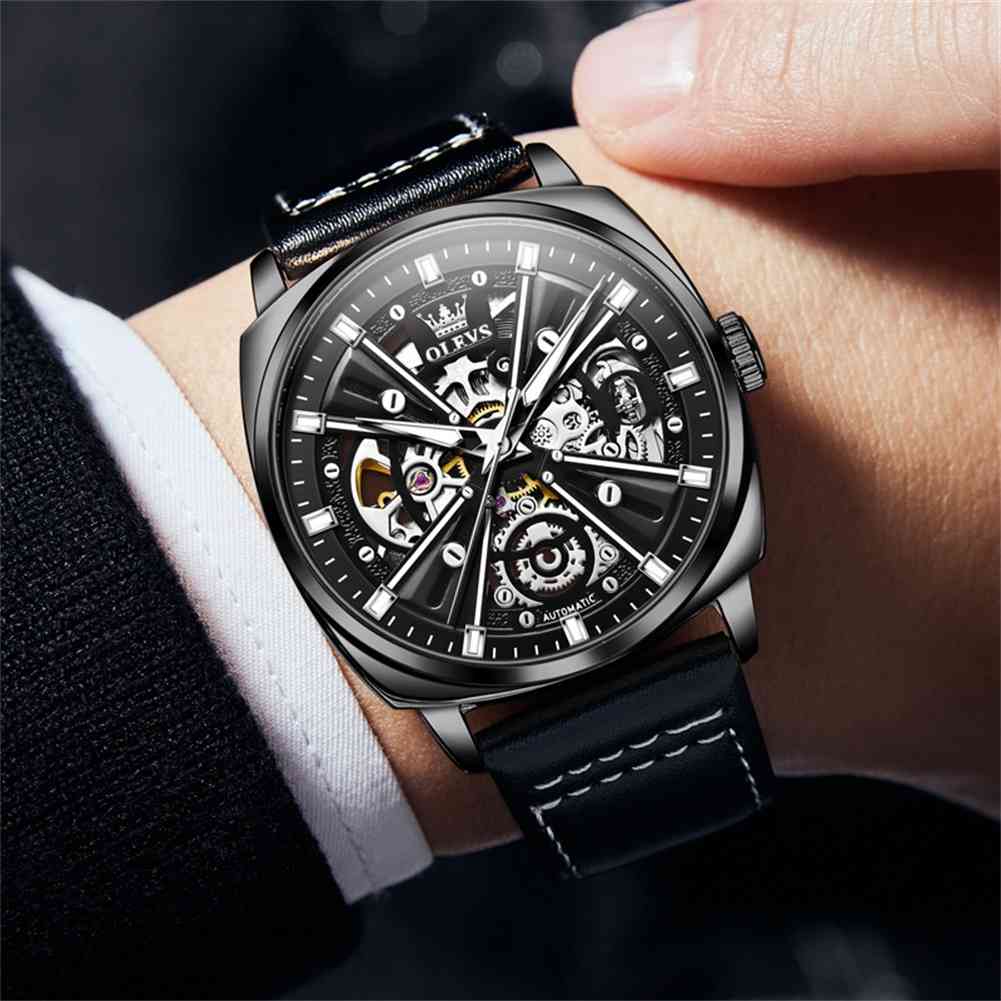 Olevs 6685 Premium Skeleton Automatic Mechanical Watch