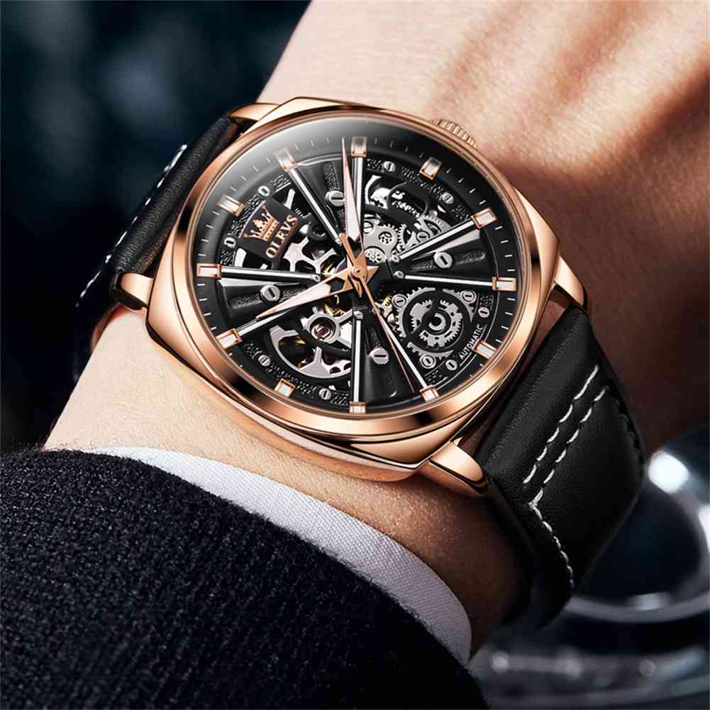 Olevs 6685 Premium Skeleton Automatic Mechanical Watch