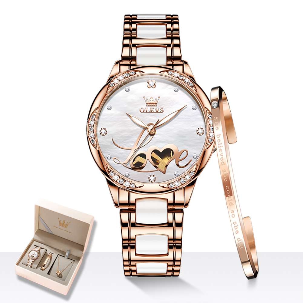 OLEVS 6613 Women's Fashion Mechanical Watch - Luxury Diamond Design