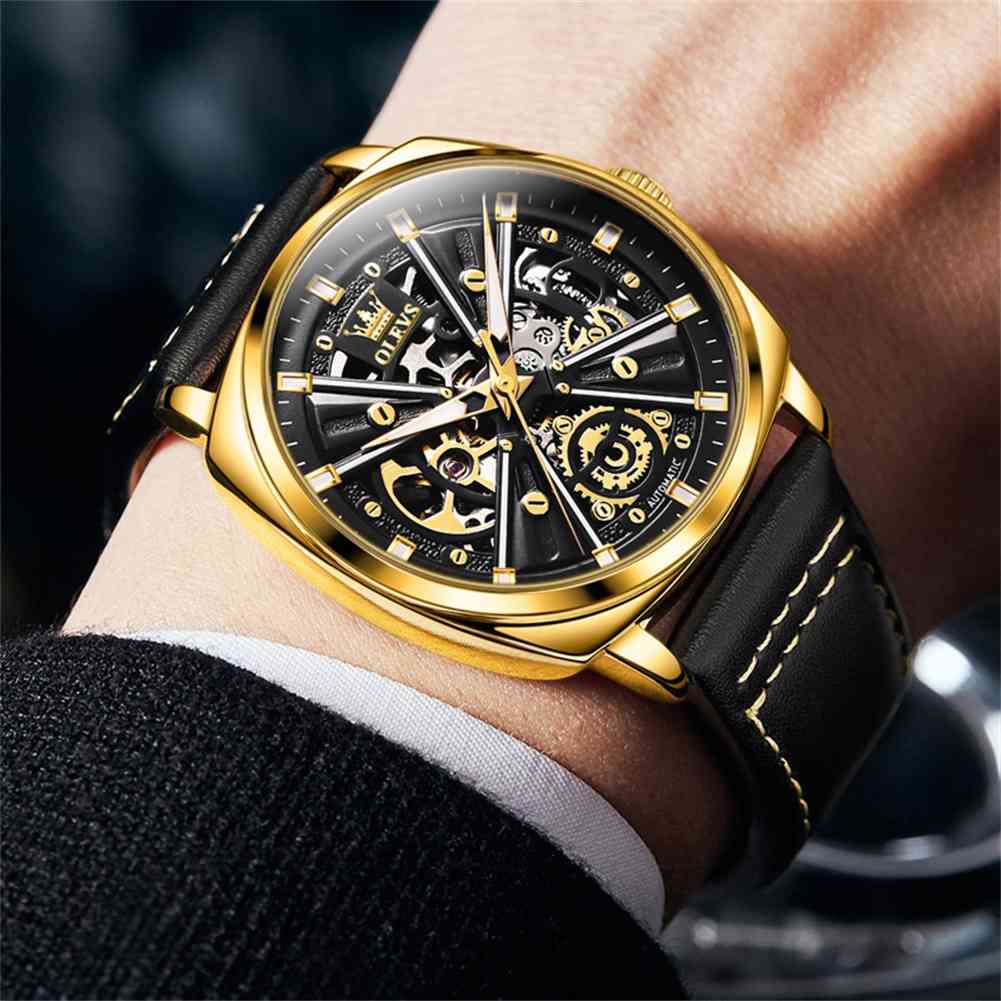 Olevs 6685 Premium Skeleton Automatic Mechanical Watch