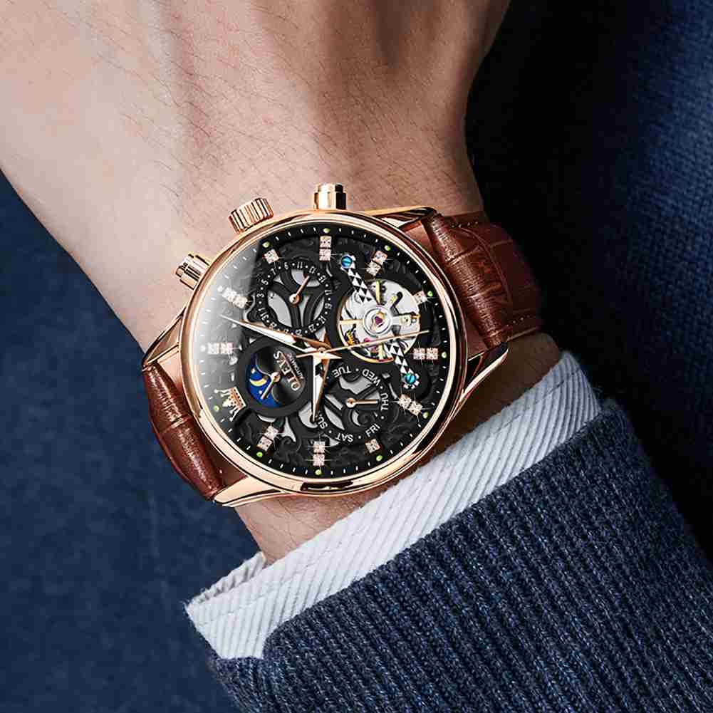 Olevs Watch 6658 Tourbillon Luxury Watch