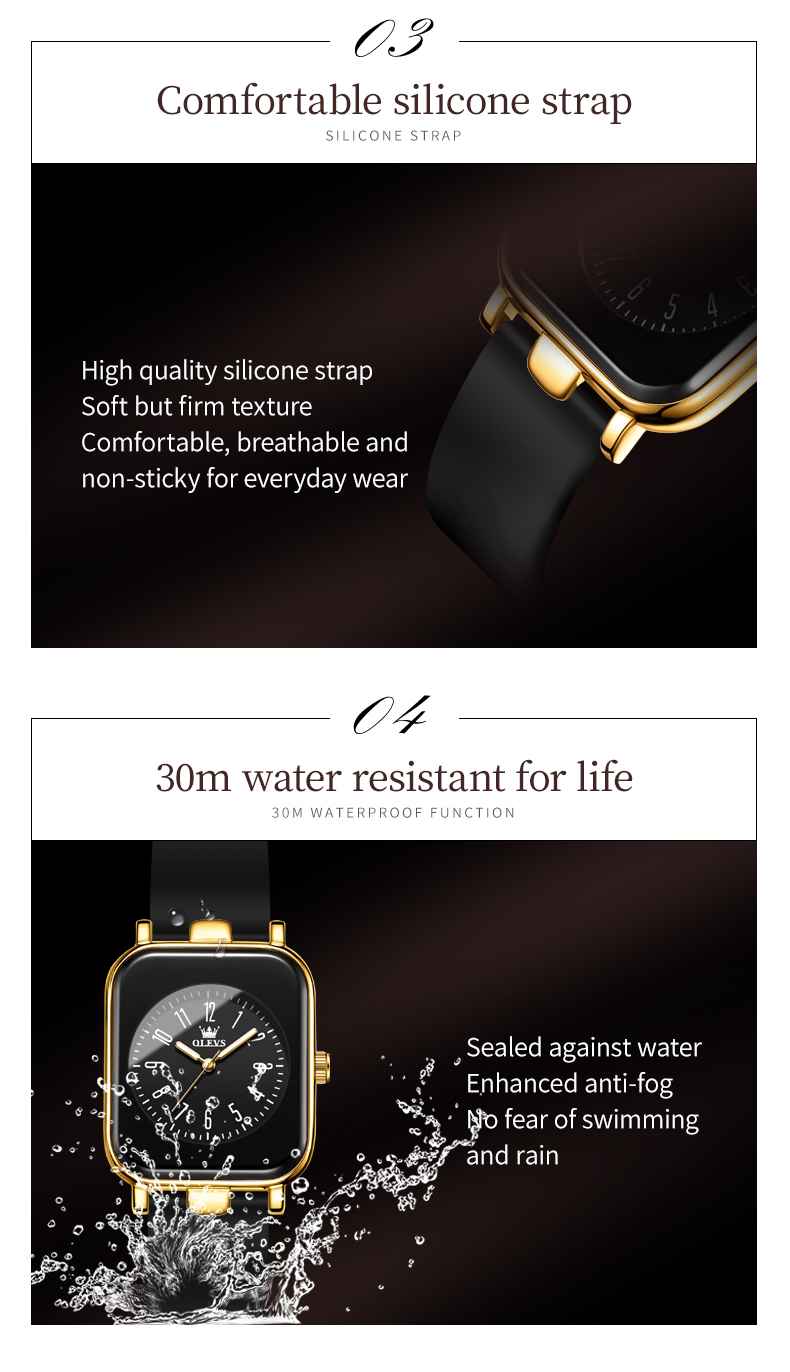 OLEVS 9961 Womens Watches Minimalist Ultra Thin Fashion Casual Analog Quartz Watch Waterproof Slim Simple Big Face Dress