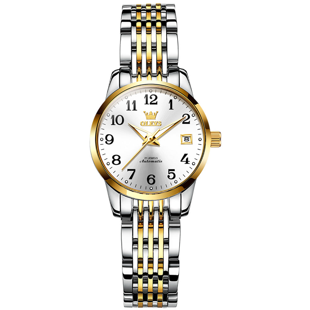 #color_Two Tone Strap-White Dial Gold Trim