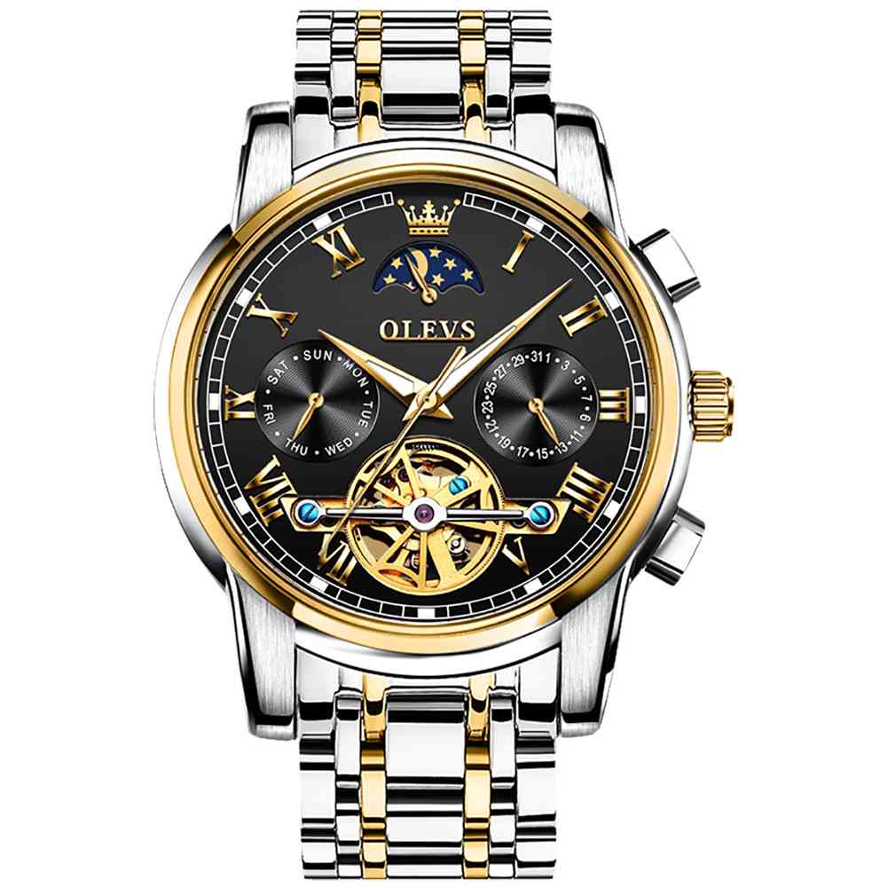 #color_Two Tone Strap - Black Dial Gold Trim