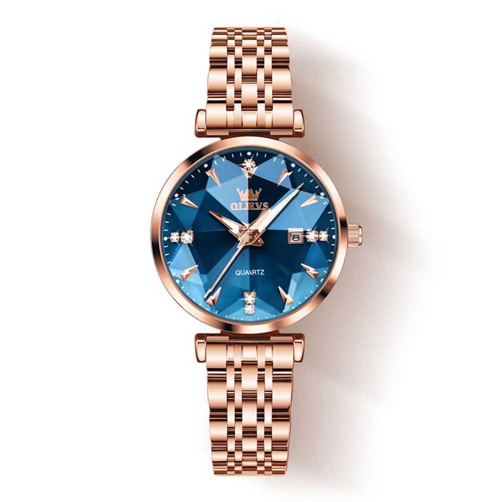 #Color_Rose Strap - Blue Dial Rose Trim